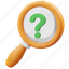 magnifier, question, magnifying glasses, search, question mark, support, seo, find, faq 