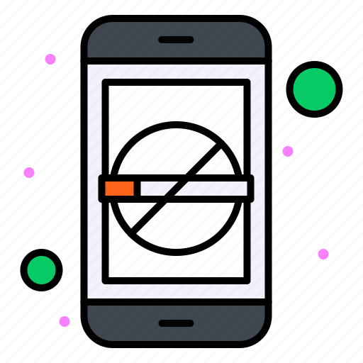 App, mobile, no, prohibited, quit, smoking icon - Download on Iconfinder