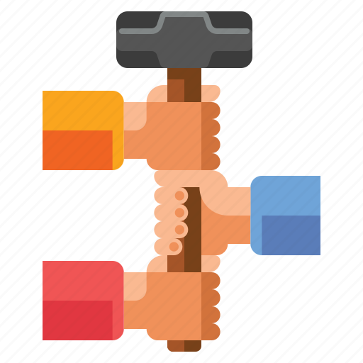 Hammer, hands, team building icon - Download on Iconfinder