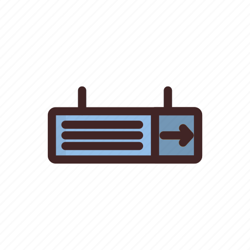 Direction, railway, schedule, sign, station, time, train icon - Download on Iconfinder