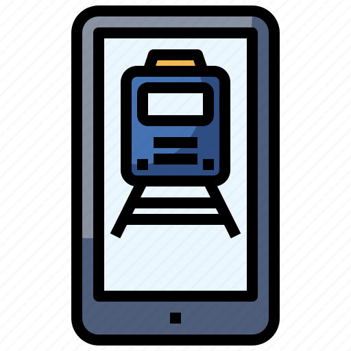 App, application, railway, smartphone, technology, train icon - Download on Iconfinder