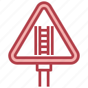 architecture, post, railroad, railway, sign, signaling, triangle