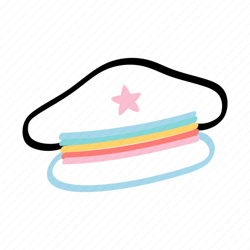 Hat, star, rainbow, cap, officer icon - Download on Iconfinder