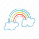 rainbow, cloud, sky