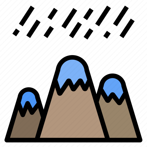Mountain, nature, rain, rainstrom, shower icon - Download on Iconfinder