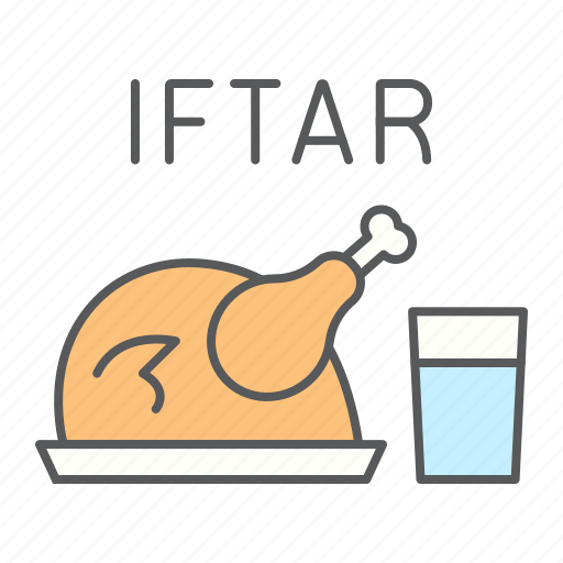 Iftar, ramadan, religion, chicken, water, food, muslim icon - Download on Iconfinder