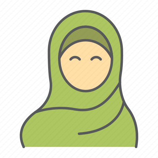 Woman, wear, hijab, arab, girl, muslim, female icon - Download on Iconfinder