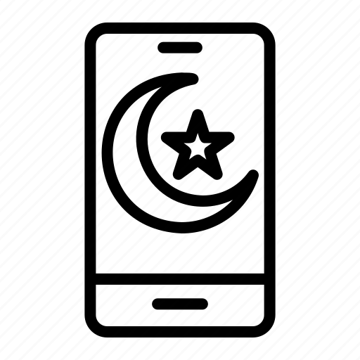 Smartphone, crescent, moon, ramadan, islam, cultures, muslim icon - Download on Iconfinder