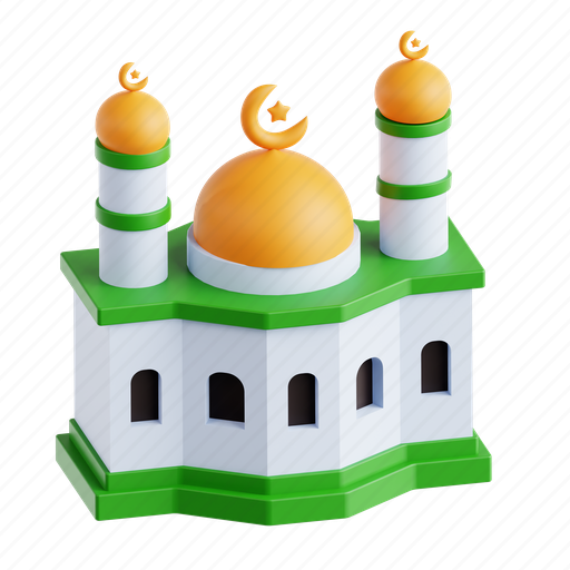 Mosque, ramadan, religion, islamic, eid 3D illustration - Download on Iconfinder