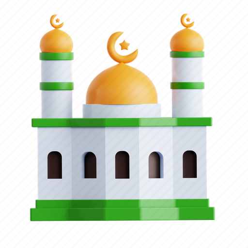 Mosque, masjid, islam, ramadhan, ramadan, religion 3D illustration - Download on Iconfinder
