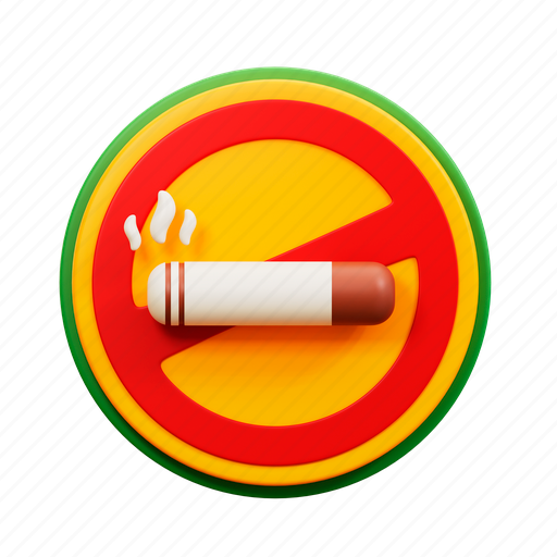 No, smoking, 3d, illustration, ramadan, kareem, muharram icon - Download on Iconfinder