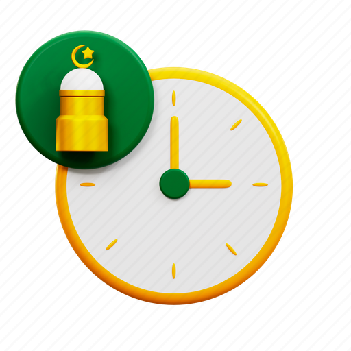 Time, 3d, illustration, ramadan, kareem, muharram, month icon - Download on Iconfinder