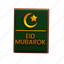 eid, mubarok, 3d, illustration, ramadan, kareem, muharram, month, mosque, fasting, muslim, mubarak, text, lettering, design, flyer, vintage, elegant, black, gold, arabic 