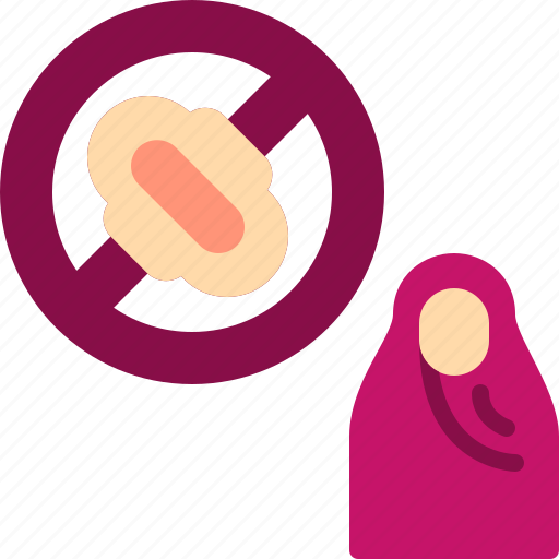 Hijab, islam, menstruation, pads, sanitary, woman icon - Download on Iconfinder