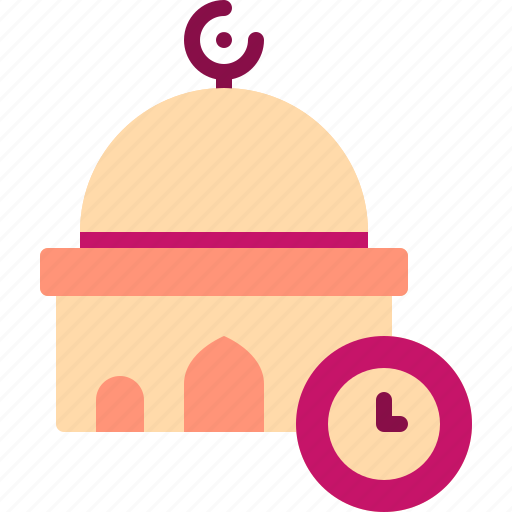 Building, clock, islam, mosque, pray, salat, time icon - Download on Iconfinder