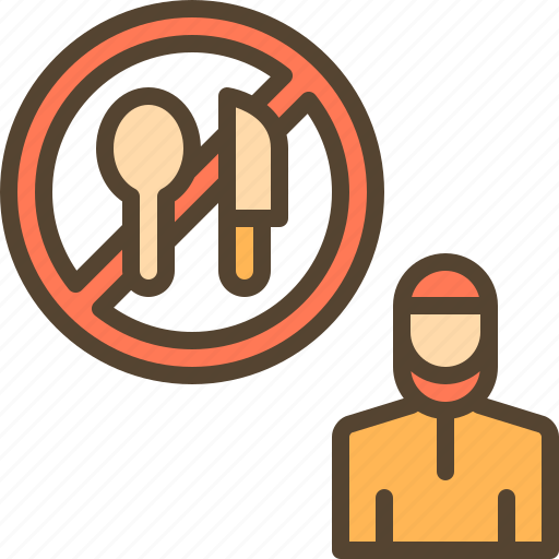 Eat, fasting, knife, man, no, ramadan, spoon icon - Download on Iconfinder