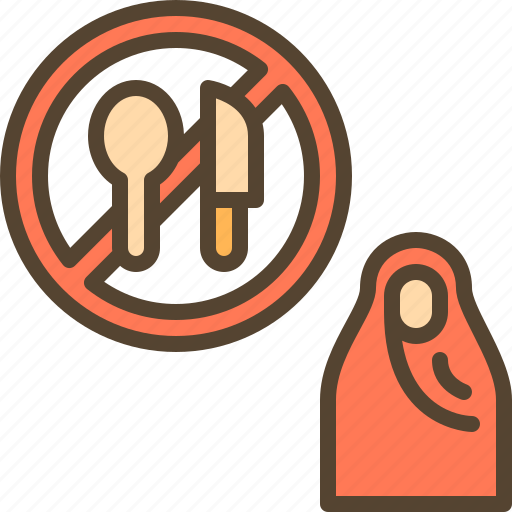 Eat, fasting, knife, no, ramadan, spoon, woman icon - Download on Iconfinder