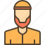 avatar, beard, islam, man, muslim, profile, user 