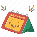 calendar, ramadan, event, islam, celebrate, doodle