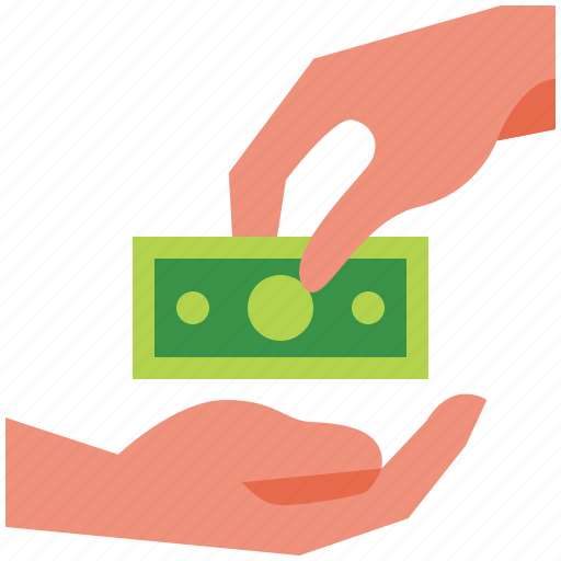Charity, donation, donate, money, contribution, hand, cash icon - Download on Iconfinder