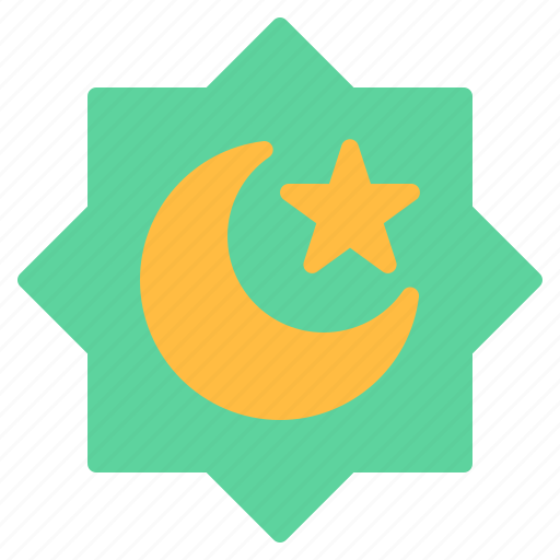 Half, islam, islamic, moon, moslem, muslim, star icon - Download on Iconfinder