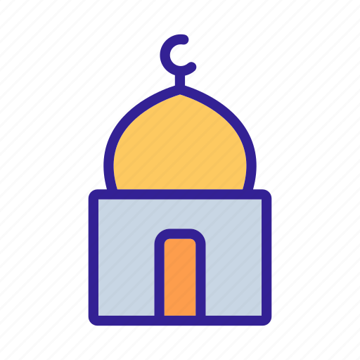 Contour, mosque, ramadan, silhouette icon - Download on Iconfinder