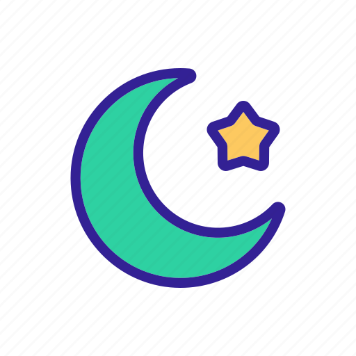 Contour, element, moon, ramadan, rating, star, sun icon - Download on Iconfinder