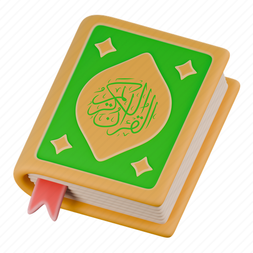 Quran, scripture, faith, religious, holy, book, ramadan 3D illustration - Download on Iconfinder