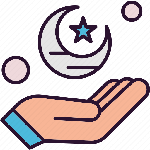 Event, hand, moon, ramadan icon - Download on Iconfinder