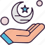 event, hand, moon, ramadan 
