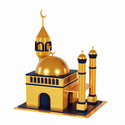 Mosque, ramadan, mubarak, islam, muslim 3D illustration - Download on Iconfinder