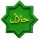 halal, calligraphy, arabic symbols, muslim, islamic, ramadhan, icons, 3d, islam 