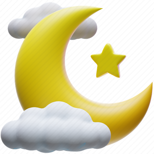Crescent, moon, star, ramadhan, islam, ramadan, muslim 3D illustration - Download on Iconfinder