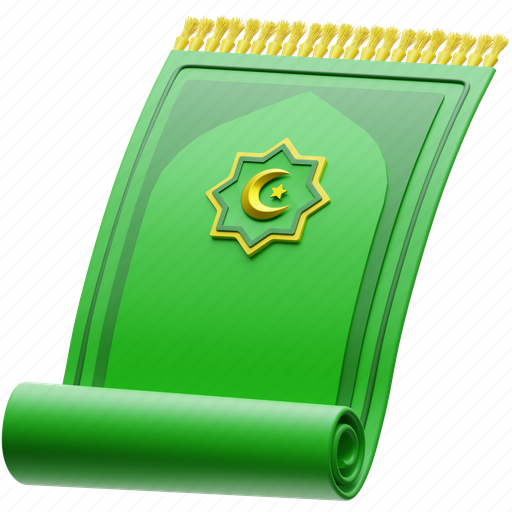 Prayer, mat, pray, islam, ramadan, mosque, muslim 3D illustration - Download on Iconfinder