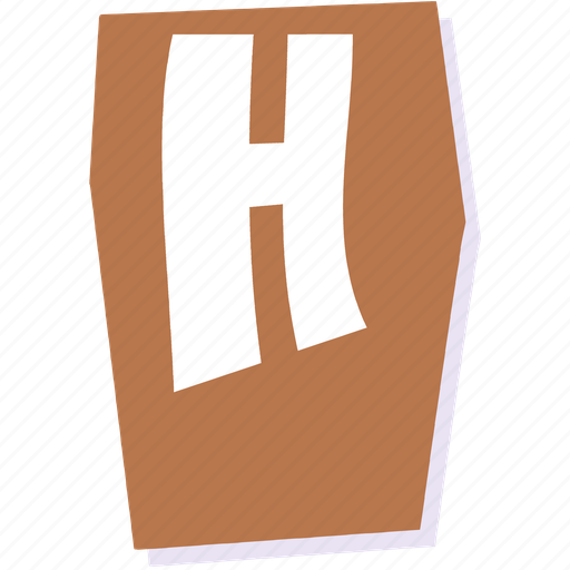 H, cutout letter, ransom, paper, collage, letter h, alphabet icon - Download on Iconfinder