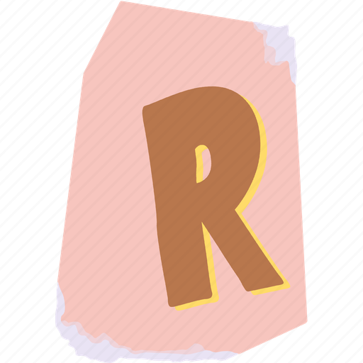 Letter, r, ripped paper, torn paper, alphabet, collage, cutout letter icon - Download on Iconfinder