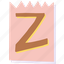 z, cutout letter, ransom, paper, collage, alphabet, letter z 