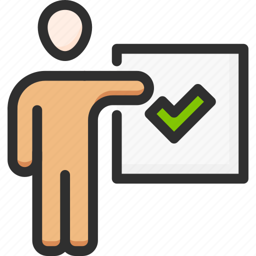 Check, feedback, man, mark, rating, tick, vote icon - Download on Iconfinder