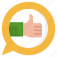 thumbs, up, finger, like, button, impression, rate 