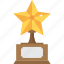 accolade, award, first, gold, reward, star, trophy 