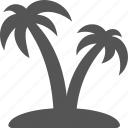 beach, island, rest, palm tree