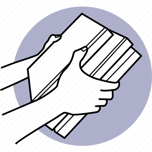 Book, books, hold, holding, carry, hand, library icon - Download on Iconfinder