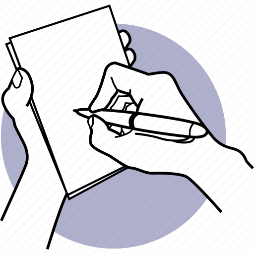 Hand, writing, write, piece, paper, note, message icon - Download on Iconfinder