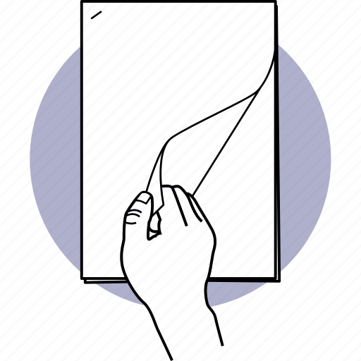A4, paper, staple, document, hand, flip, note icon - Download on Iconfinder