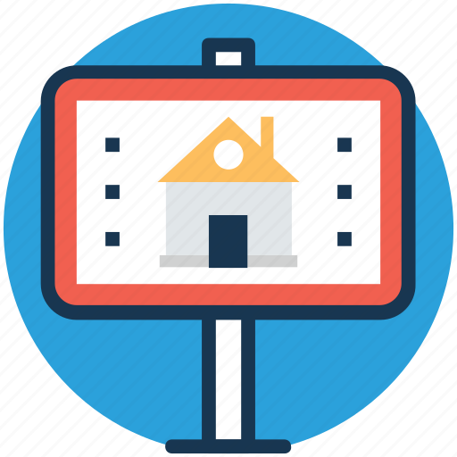 House for rent, house for sale, property advertising, real estate billboard, signboard icon - Download on Iconfinder