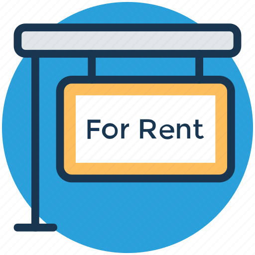 House for rent, landed property, property rental, rent signboard, tenant lease icon - Download on Iconfinder