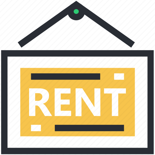 For rent, for rent signboard, hanging board, info board, signboard icon - Download on Iconfinder