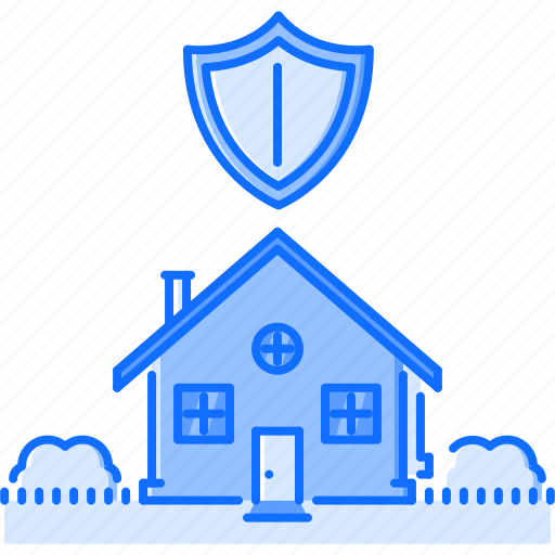 Bush, estate, garden, house, protection, real, shield icon - Download on Iconfinder