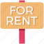commercial sign, for rent, real estate, rent signboard, rental 