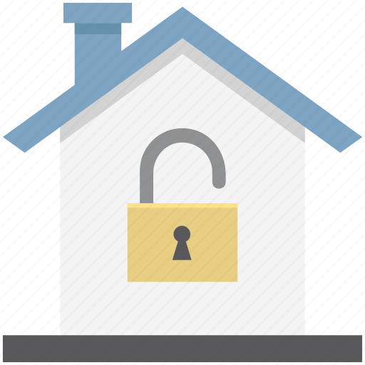 House insurance, house security, lock, locked house, real estate icon - Download on Iconfinder